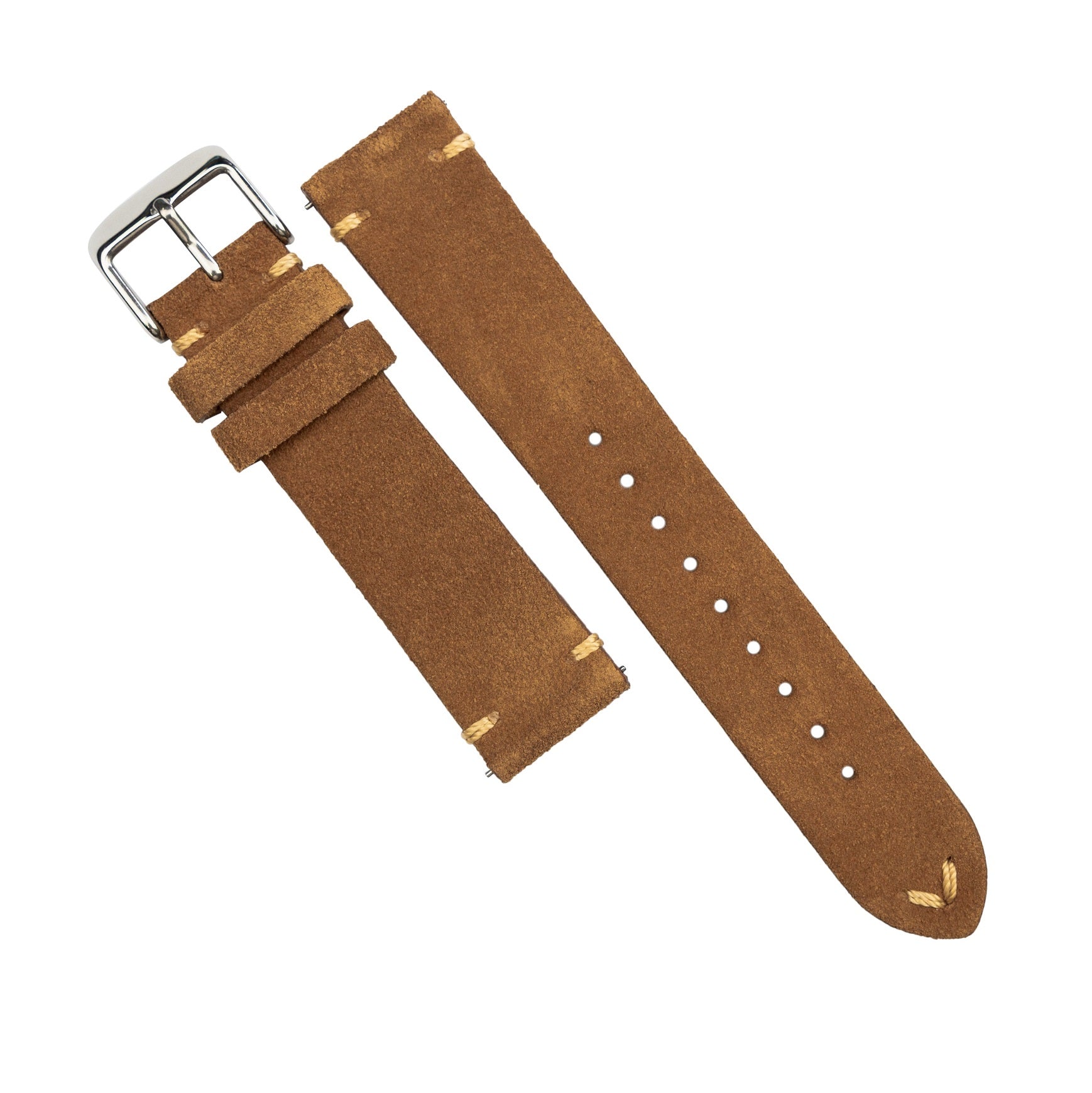 Premium Vintage Suede Leather Watch Strap in Tan Nomad Watch