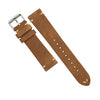 Premium Vintage Suede Leather Watch Strap in Tan