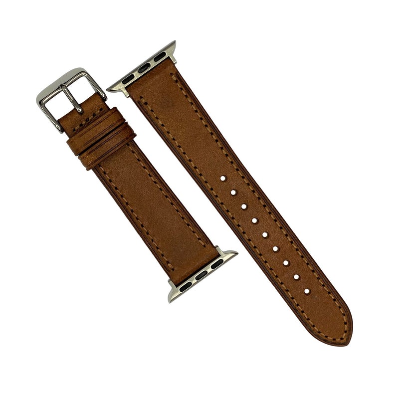 Signature Pueblo Leather Strap in Cognac (Apple Watch)