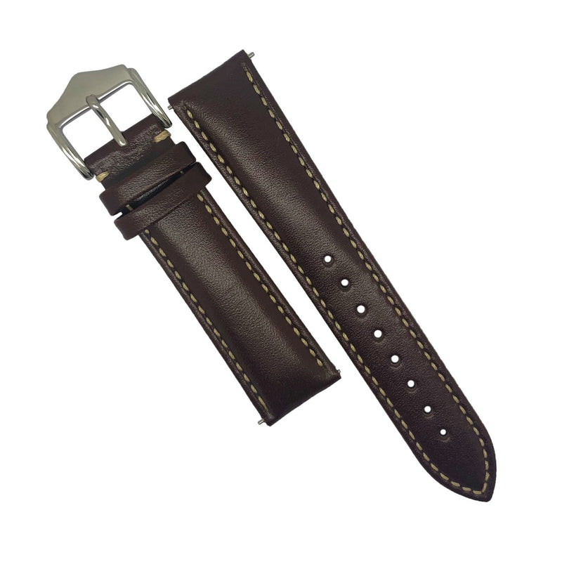 Quick Release Classic Leather Watch Strap in Brown