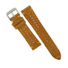 Premium Rally Suede Leather Watch Strap in Tan