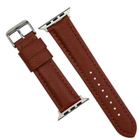 Premium Saffiano Leather Strap in Brown (Apple Watch)