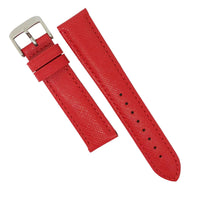 Premium Saffiano Leather Strap in Red