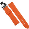 Silicone Rubber Strap w/ Butterfly Clasp in Orange