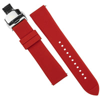Silicone Rubber Strap w/ Butterfly Clasp in Red