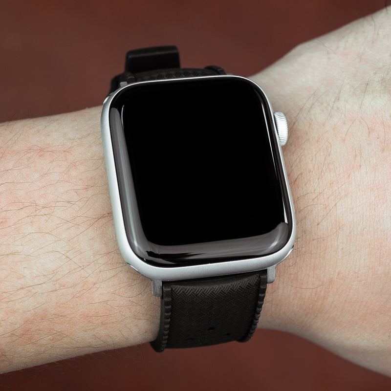 Tropik FKM Rubber Strap in Black (Apple Watch)
