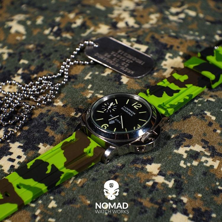 V3 Silicone Strap in Green Camo