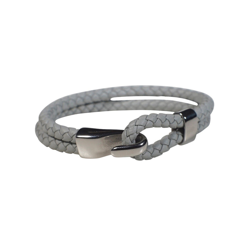 Oxford Leather Bracelet in White (Size M)