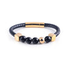 Lava Leather Bracelet in Yellow Gold (Size S)