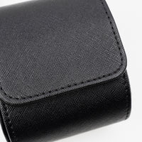 Saffiano Leather Watch Case in Black (2 Slots)