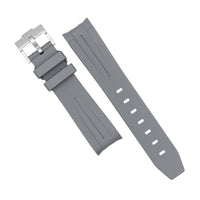 Curved End Rubber Strap for Omega x Swatch Moonswatch in Grey (20mm)