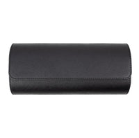 Saffiano Leather Watch Case in Black (3 Slots)