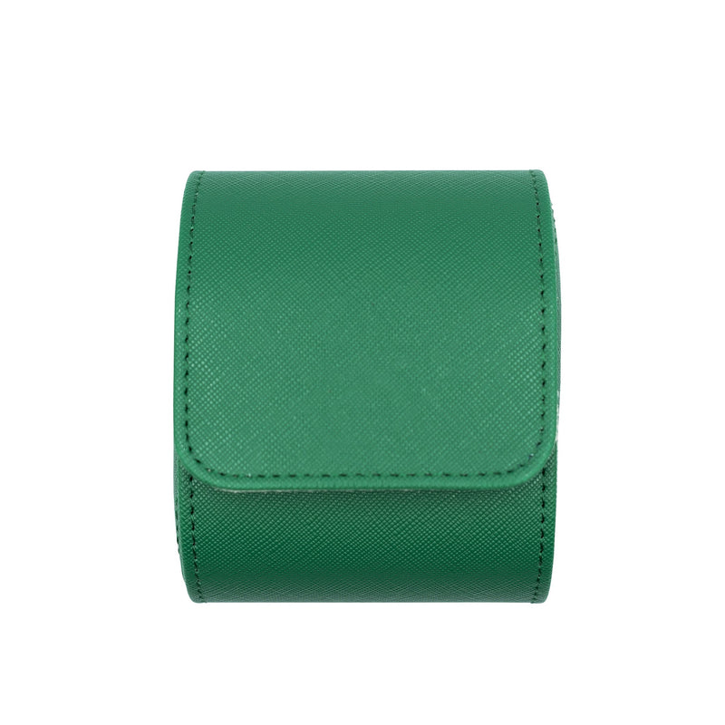 Saffiano Leather Watch Case in Green (1 Slot)