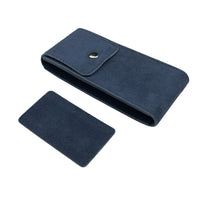 Travel Watch Pouch in Suede Navy