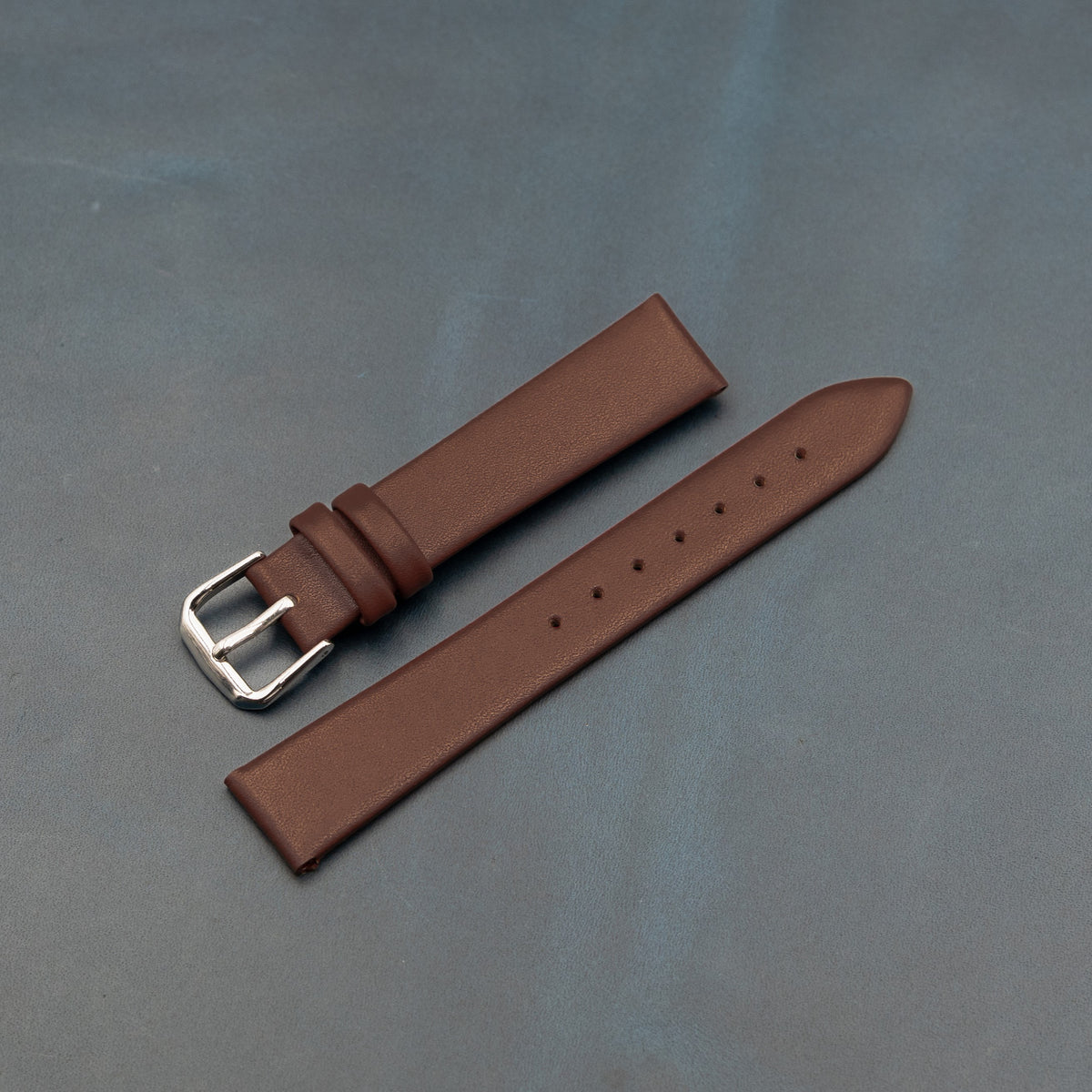 Unstitched Smooth Leather Watch Strap in Tan (12mm)